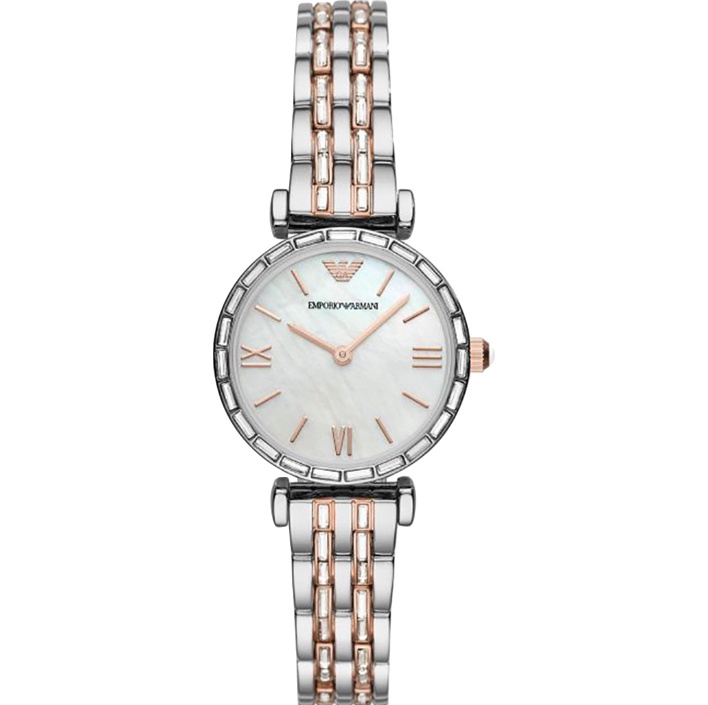 Emporio Armani AR11290 Ladies Silver and Mother of Pearl Tone Watch