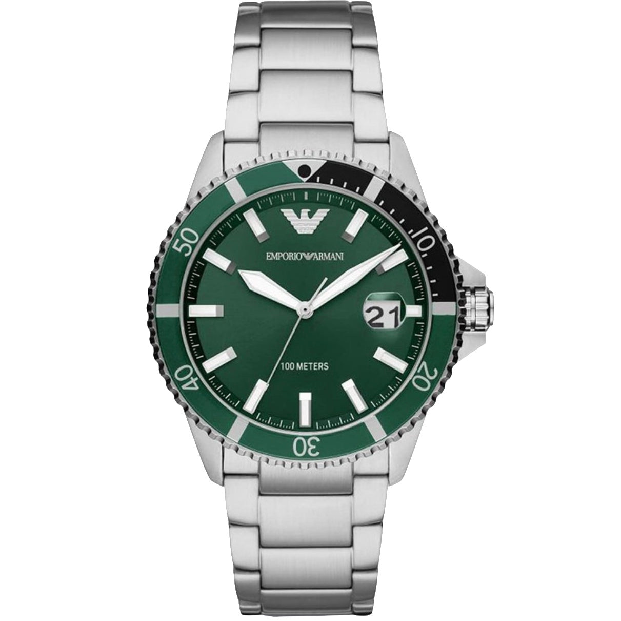 Emporio Armani AR11338 Men's Green Diver Watch