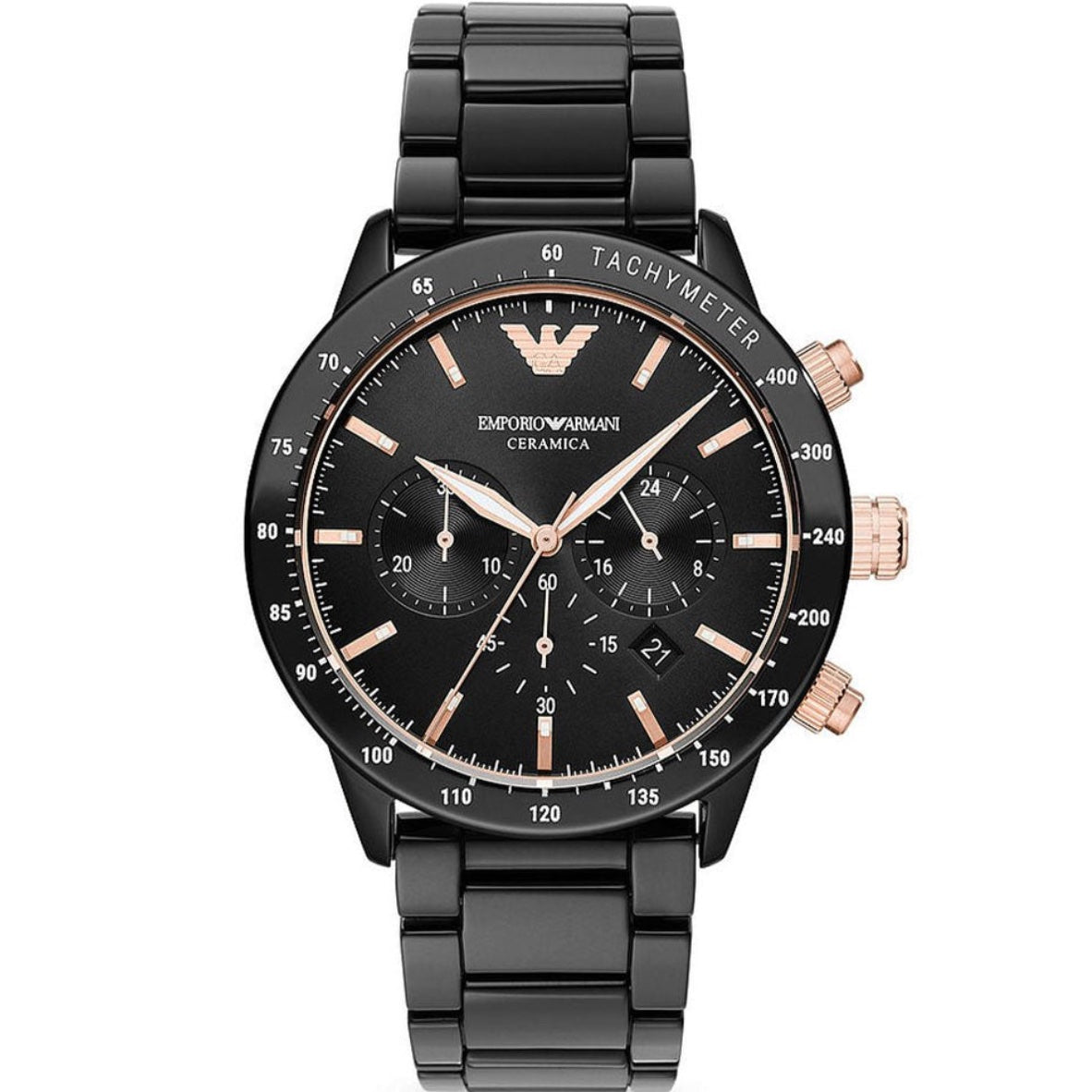 Emporio Armani AR70002 Men's Mario Ceramica Chronograph Watch