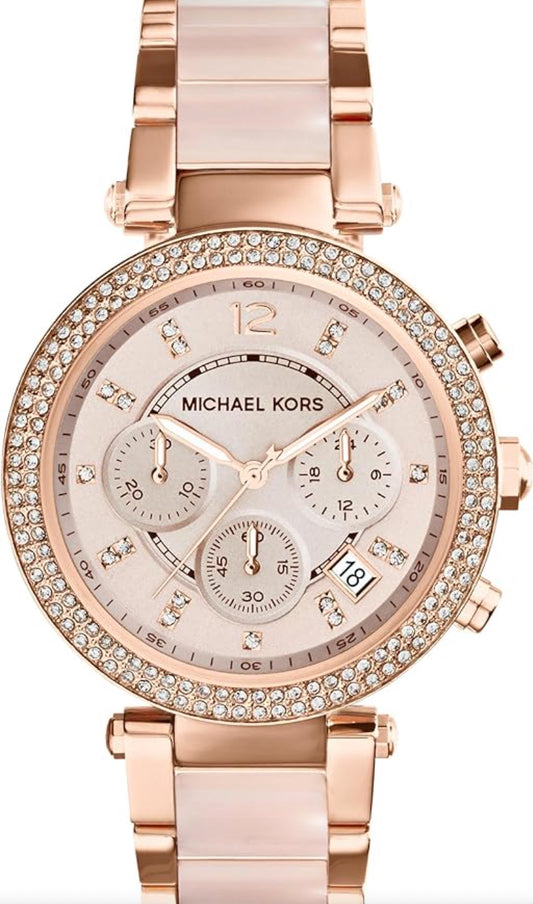 Michael Kors MK5896 Ladies Parker Rose Gold Tone Quartz Watch
