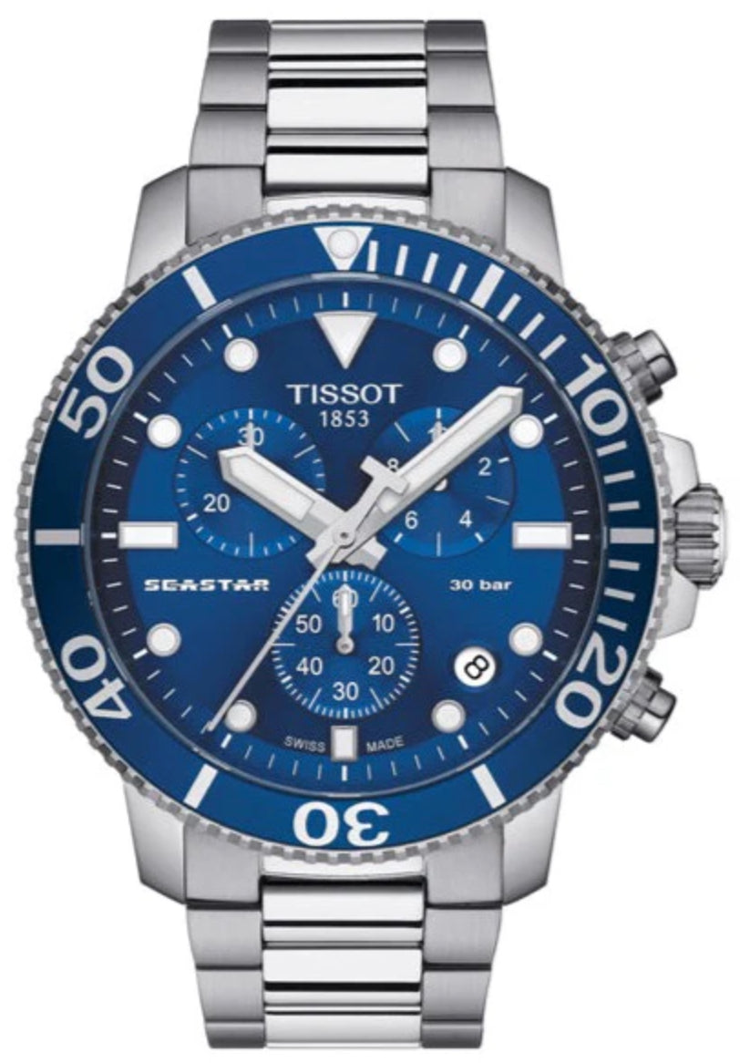 Tissot Seastar 1000 Men's 45.5mm Chronograph Quartz Watch T120.417.11.041.00