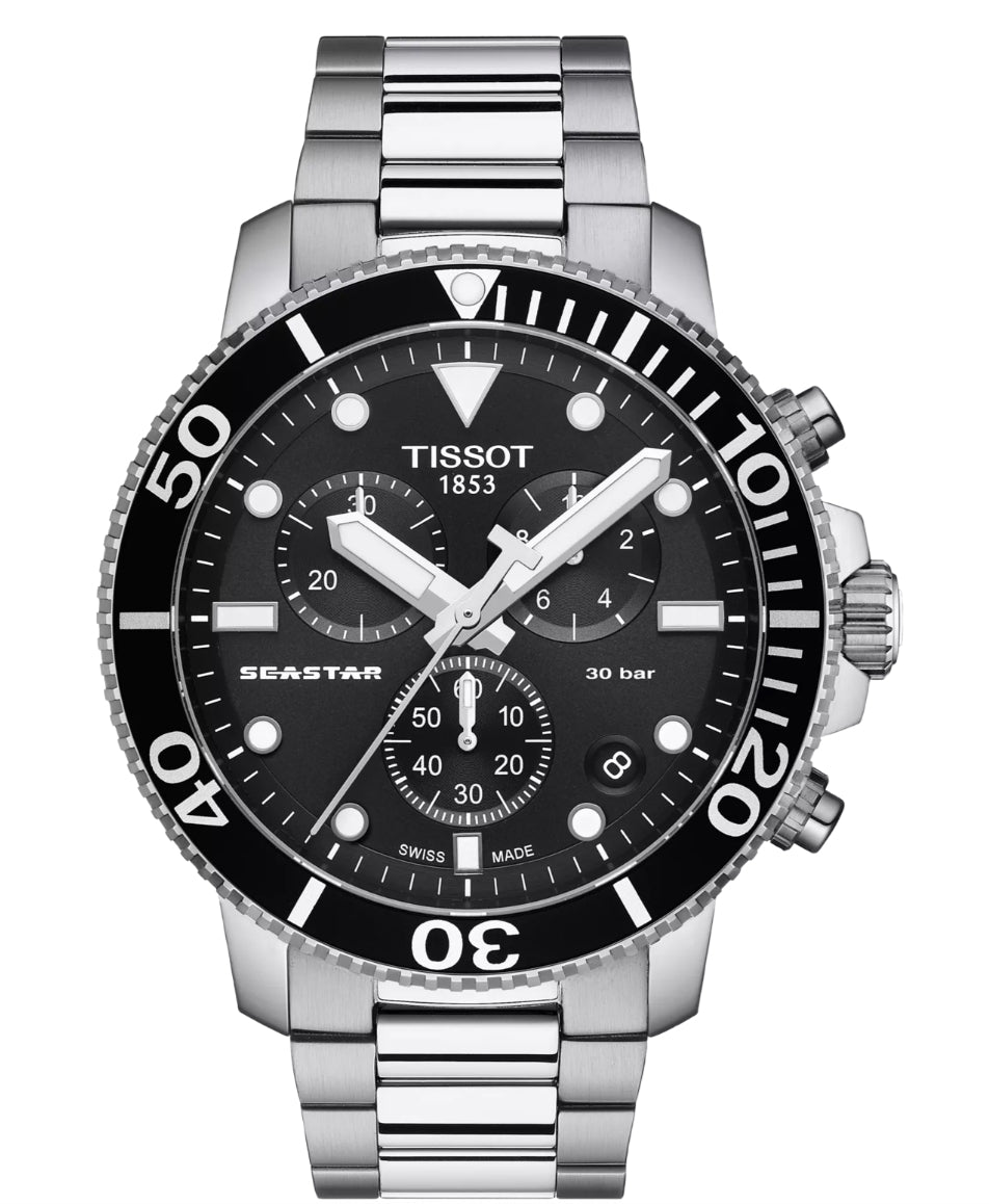 Tissot Seastar 1000 Men's 45.5mm Chronograph Quartz Watch T120.417.11.051.00